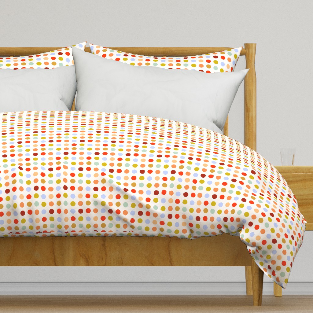 Multicolor spot medium scale bright mustard red by Pippa Shaw