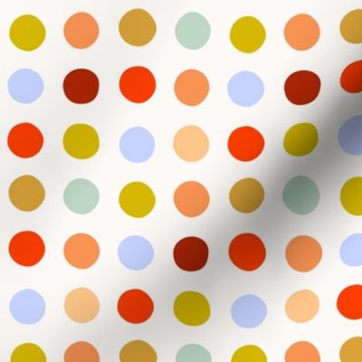 Multicolor spot medium scale bright mustard red by Pippa Shaw