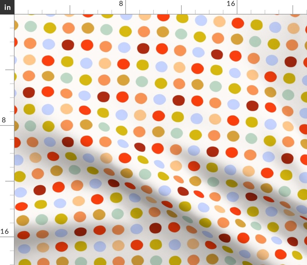 Multicolor spot medium scale bright mustard red by Pippa Shaw