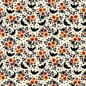 BKRD Halloween Night Floral 4x4 cream