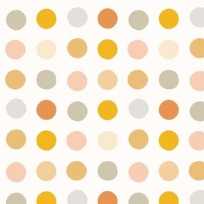 Multicolor spot medium scale pastel gold pink by Pippa Shaw