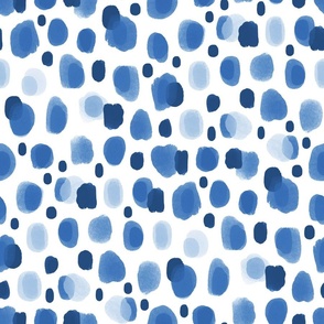 Painted Blue and White Abstract 
