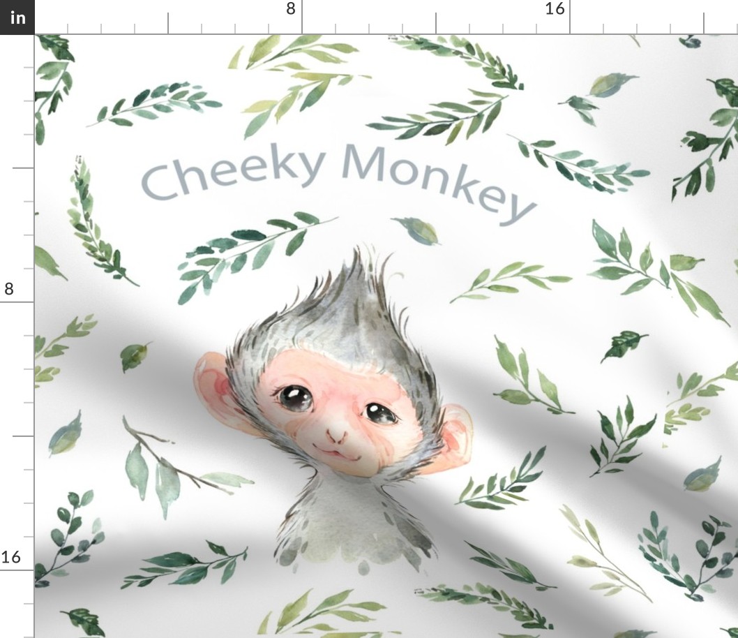 18x18 cushion cover monkey  