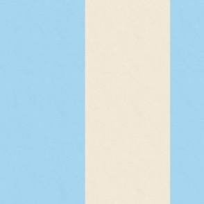 Candy Stripes (3.3" stripes) - Bright Cyan Blue and Cream 
