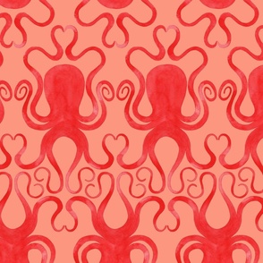 Octopuses in love coral medium