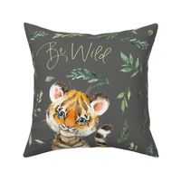 18x18 cushion cover tiger grey