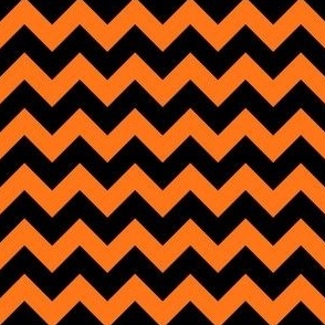 Orange and Black Chevron - 1/3 inch lines