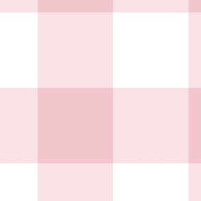 Extra Jumbo Gingham Pattern - Rose Quartz and White