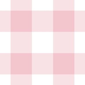 Jumbo Gingham Pattern - Rose Quartz and White