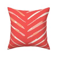 JUMBO // Watercolor Chevron Lines Orange