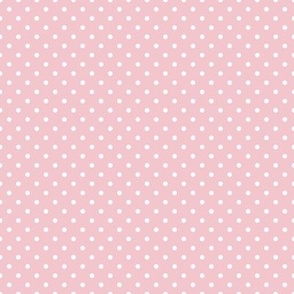 Tiny Polka Dot Pattern - Rose Quartz and White