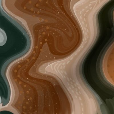 caramel and forest seamless fluid art