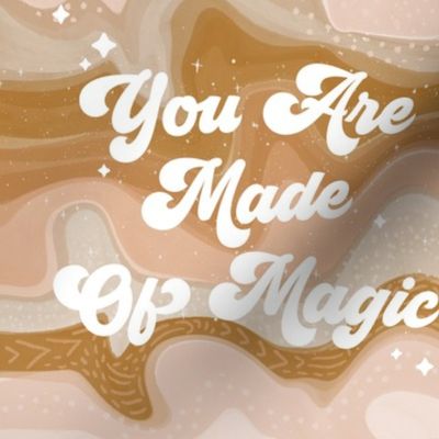 9" square: you are made of magic blush and gold