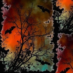 Bats night out Halloween panels