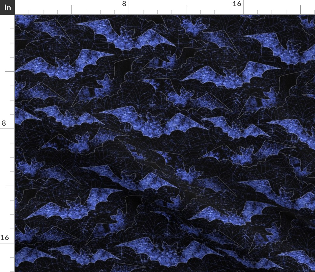 Purple blue grunge bats pattern