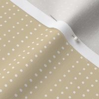 small- polka dots in lines on lighter sand - small scale 