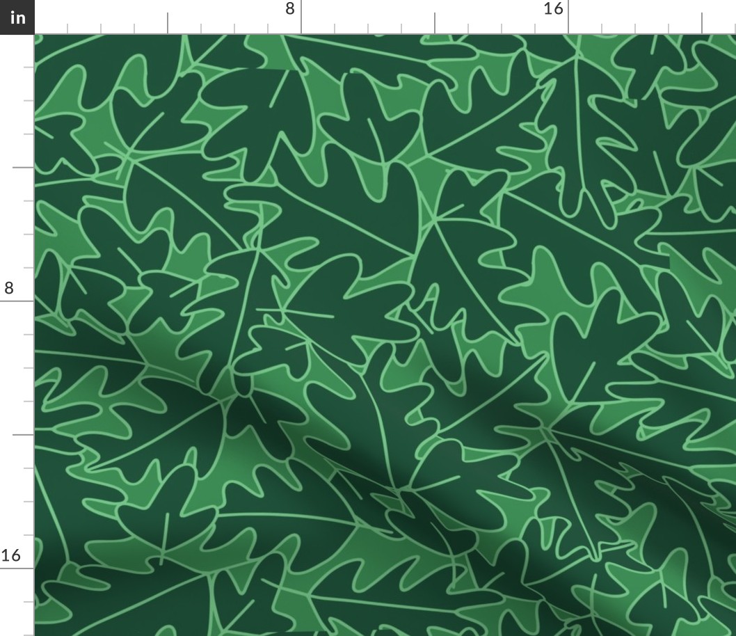 Greenery botanical curly leaves texture pattern