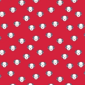 Little dalmatian puppy face irregular dog design SMALL