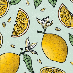 Juicy Yellow Lemons / Large Scale