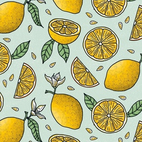 Juicy Yellow Lemons / Medium Scale