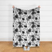Black and White Farmhouse Floral Jumbo scale