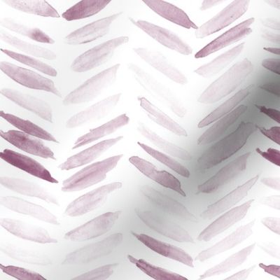 Puce watercolor chevron - painted geometrical brush strokes - herringbone for modern home decor nursery a462-16