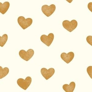 Golden hearts - watercolour