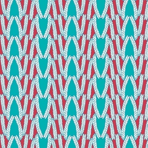 Wheat and Arrowheads in aqua and coral