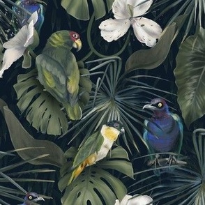 Blue and green birds by KreativKDesigns