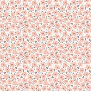 Ditsy Floral Dots, sweet peach, 2 inch
