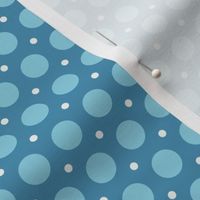 Deep Ocean Blue and sky blue dots