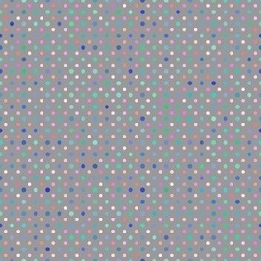 Tiny Multi-colored dots on medium gray