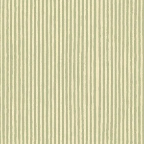Vintage Ivory Green Stripes