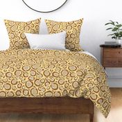 Leopard Print Pattern with Gold Foil Accents