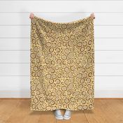 Leopard Print Pattern with Gold Foil Accents