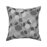 Bubbles in gray - Neutral geometric