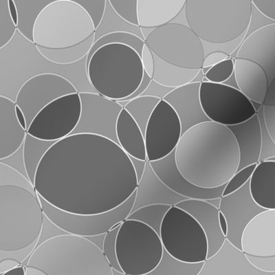 Bubbles in gray - Neutral geometric