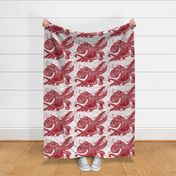 Rustic Octopus - Red and White