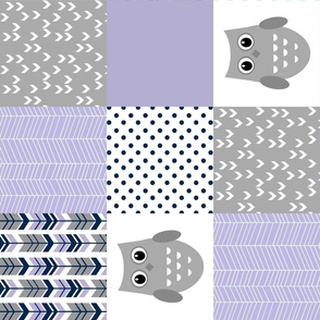 Owl Patchwork Lilac