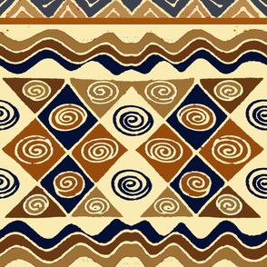 Tribal Weaving Design 11956810 - Ivory Rust Navy