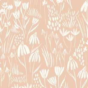 Woodland Floral - Baby Pink Plain Large - Hufton