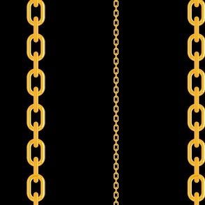 Gold Chains on Black 