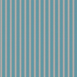 Old stripes - beige on turquoise