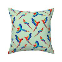 Free Flight - Red Macaw Parrots - Sage - Large Scale