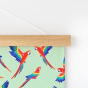 Free Flight - Red Macaw Parrots - Sage - Large Scale