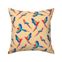 Free Flight - Red Macaw Parrots - Cream - Large Scale