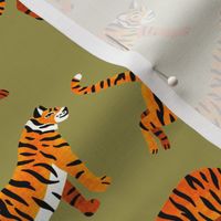 Bengal Tigers - Olive Green - Medium Scale