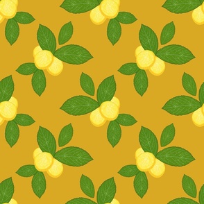 Lovely Lemons - antique gold, medium