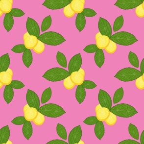 Lovely Lemons - candy pink, medium