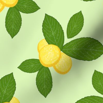 Lovely Lemons - pastel mint, medium
